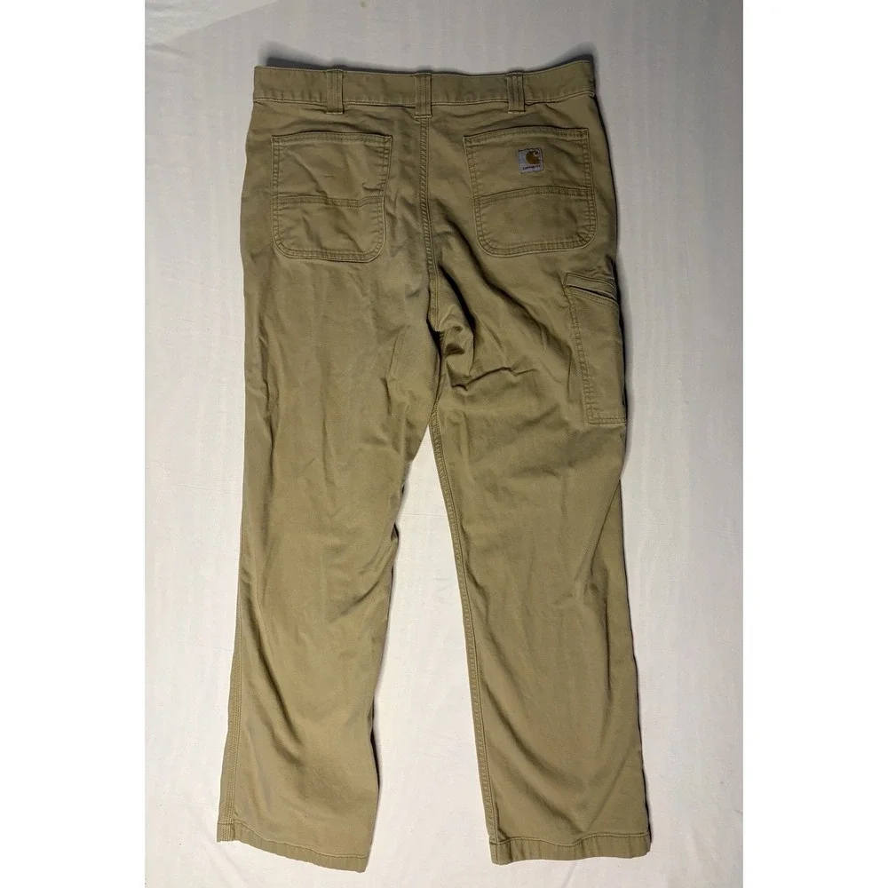 Carhartt Rugged Flex Pants Mens Size 36x32 Beige Relaxed Fit Straight 102291-253